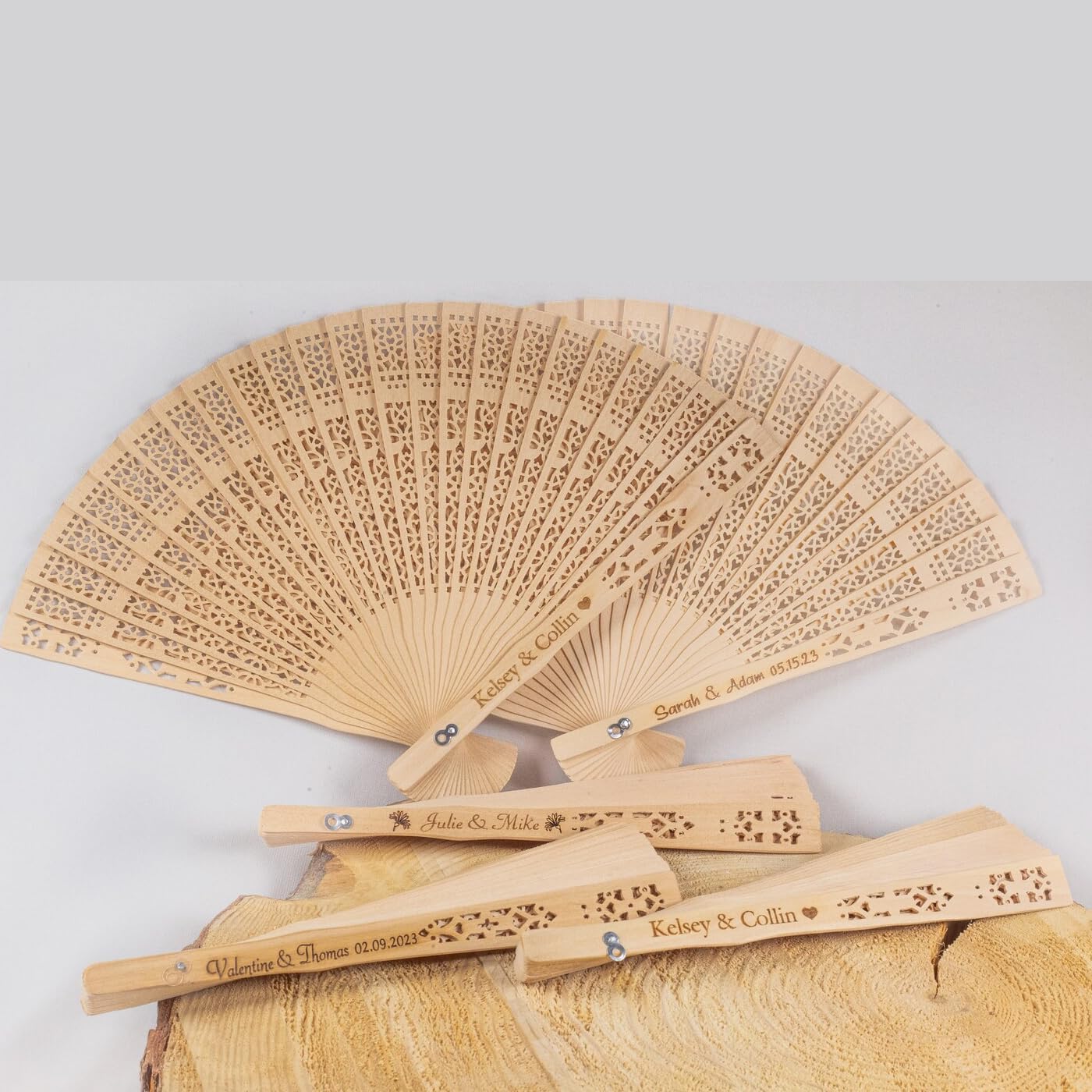 Custom Hand Fan, Summer Wooden Fans, Handmade Engraved Wedding Fans, Personalized Wood Fans, Hand Fan Folding, Monogram Wedding Fans (30pcs)