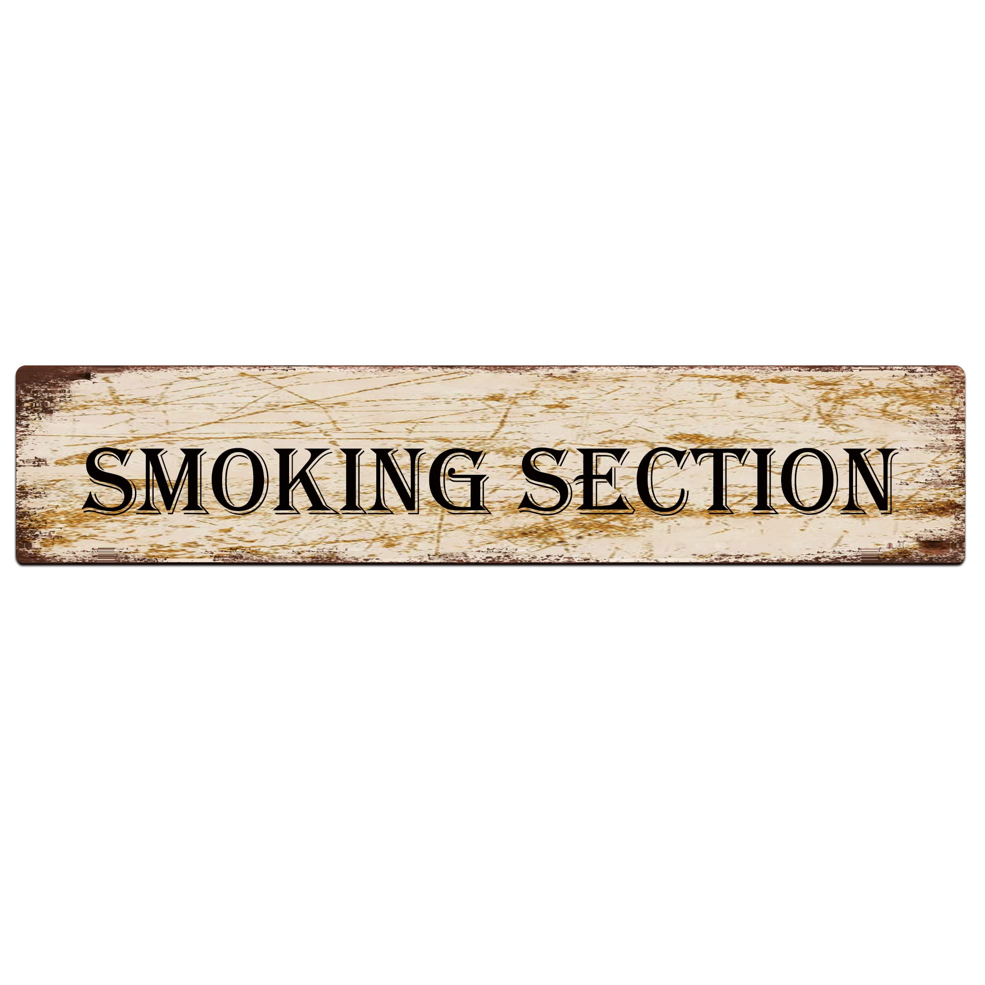 Smoking Section Retro Tin Signs Aluminum Metal Sign for Kitchen Home Garden Wall Bar Cafe Decor 4x16 Inch