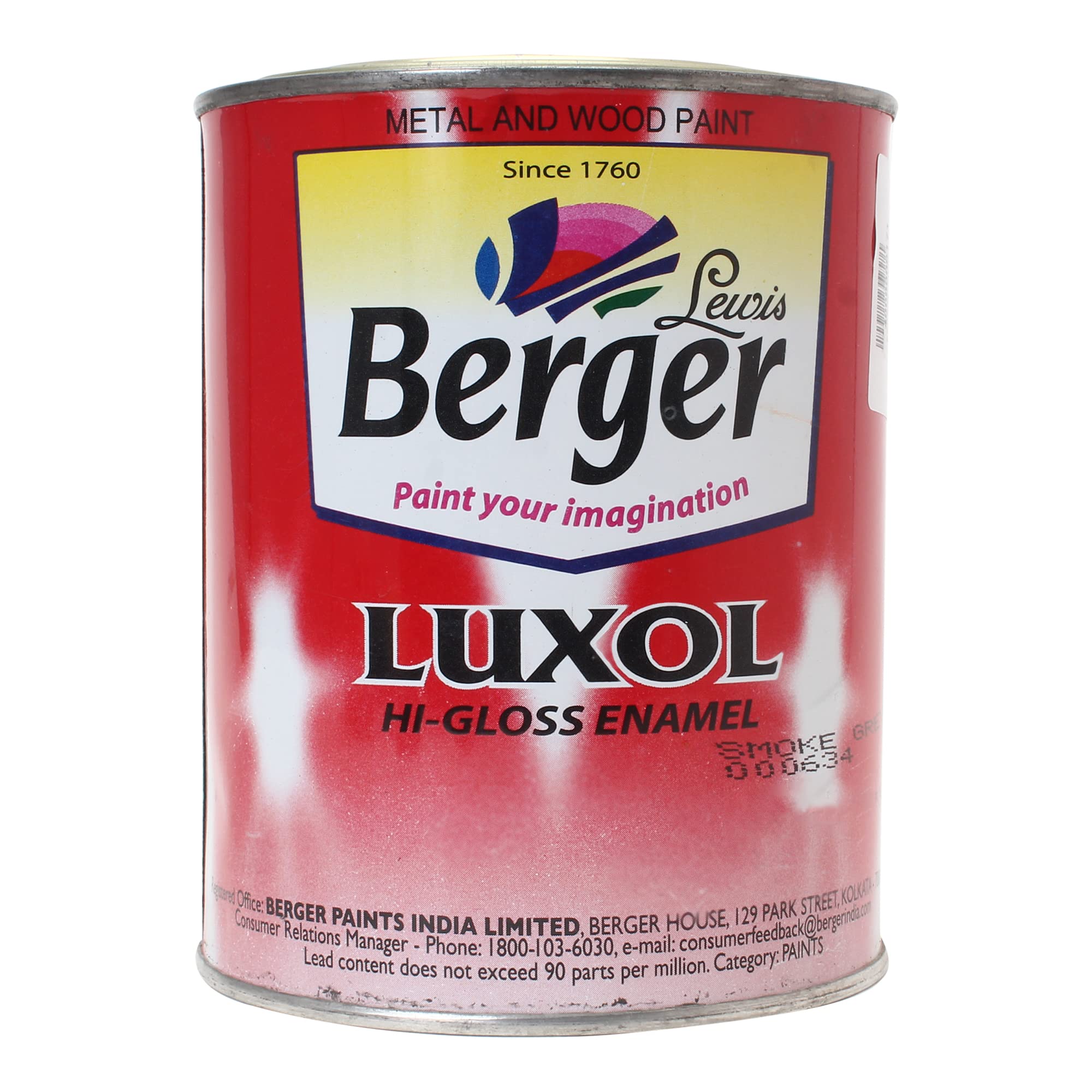 BERGER Luxol Hi Gloss Enamel Smoke Grey 1Ltr (B0C3MFM48Q) Amazon Price History, Amazon Price Tracker