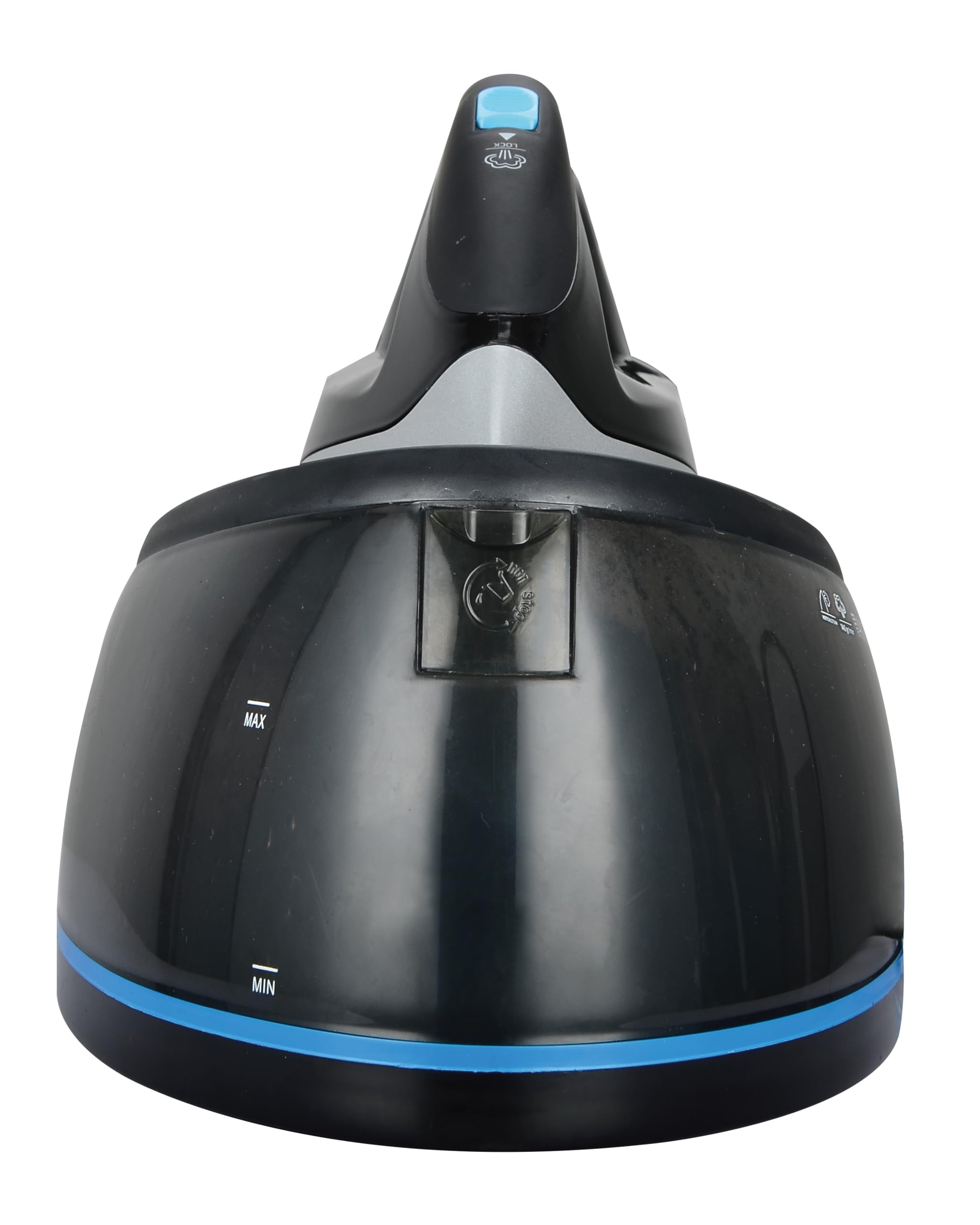 Just Perfecto Ferro da Stiro a Caldaia 2400 W Vapore Blu Nero | vapore continuo, piastra scorrevole, grande autonomia, stiratura verticale, tutti i tessuti, impugnatura ergonomica