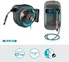 GARDENA 18620-20 Wall-Mounted Automatic Hose Box, RollUp M/L 85.2 ft 25 m, Blue Hose Reel 180 Degree Rotation, UV and Frost Proof German Brand Watering, Gardening, Watering