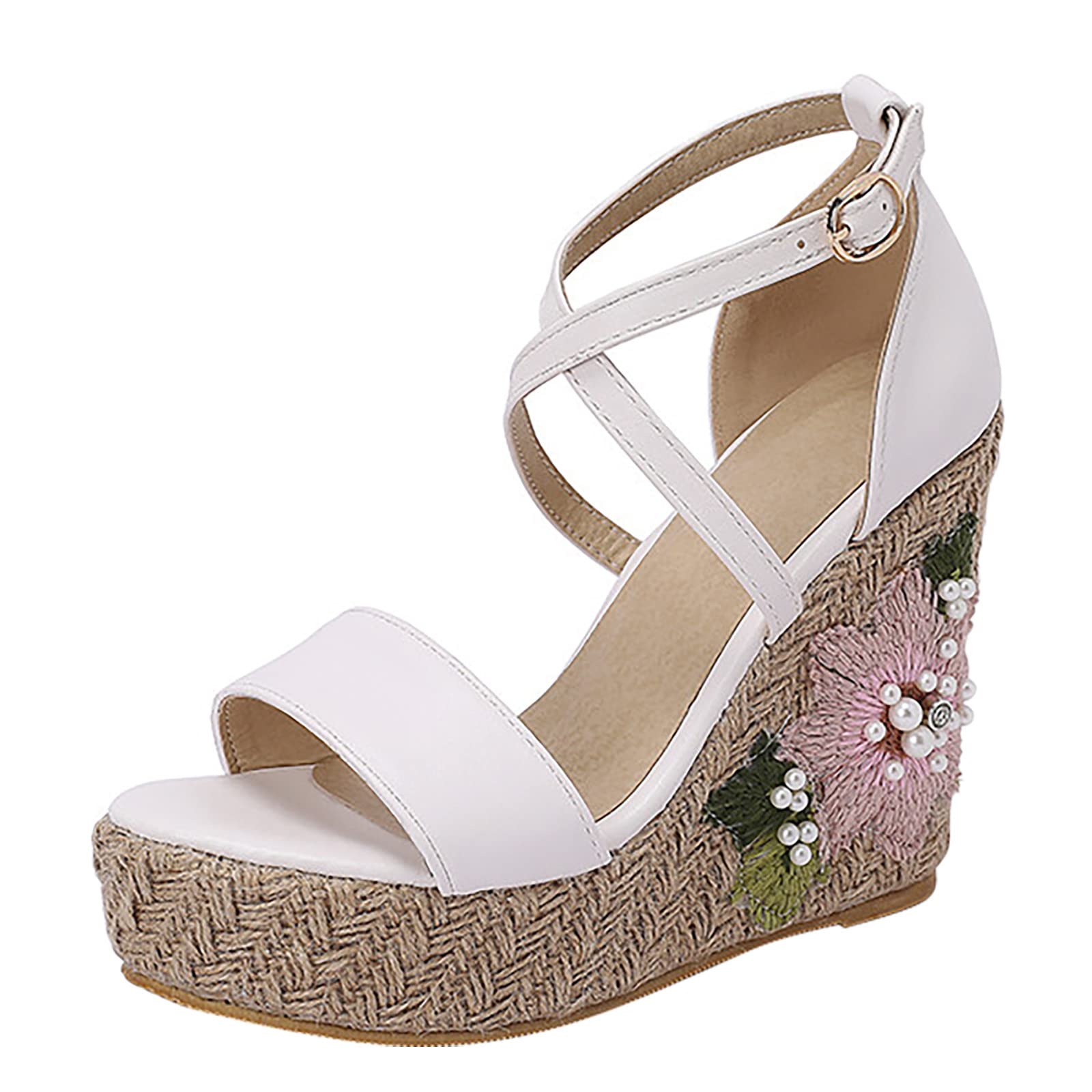 Generico Sandales Femme éTé Confortable Confortables LéGèRes AntidéRapantes Semelle Souple Respirantes Chaussures Femme éTé Mode Mules Support Pieds Larges Ville Usage Quotidien