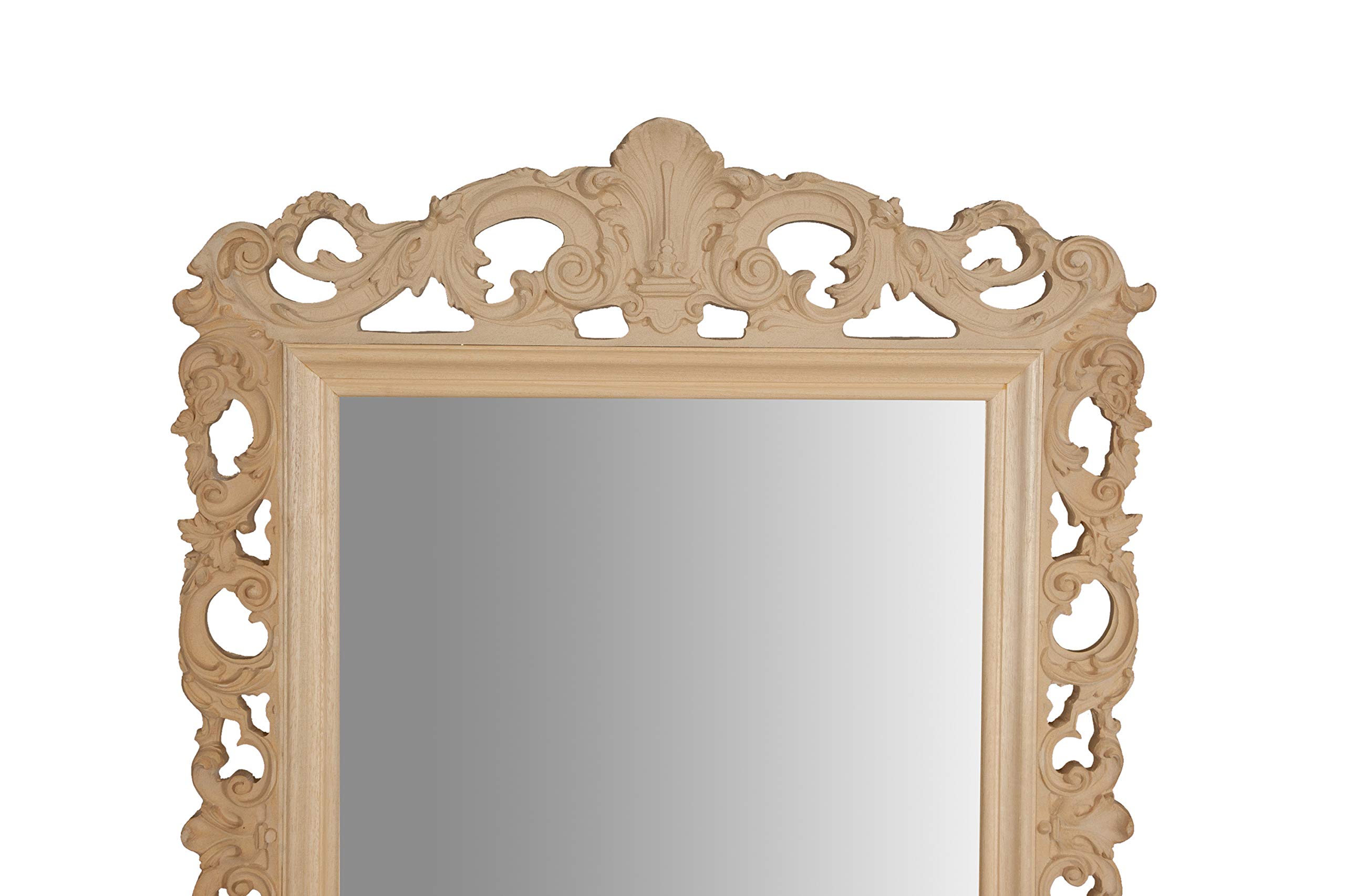 Biscottini Espejos Grandes de Pared Vintage 191x6x82 cm - Espejo Cuerpo Entero pie - Espejo Grande Pared Hecho a Mano recibidor