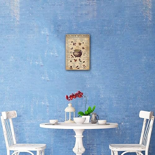 Miniatura 4 de TRITXIY Póster de bruja de cocina, letreros de lata antiguos, pósteres retro, decoración de pared de bar, pub, 12 x 16 pulgadas (11.8 x 15.7 in)