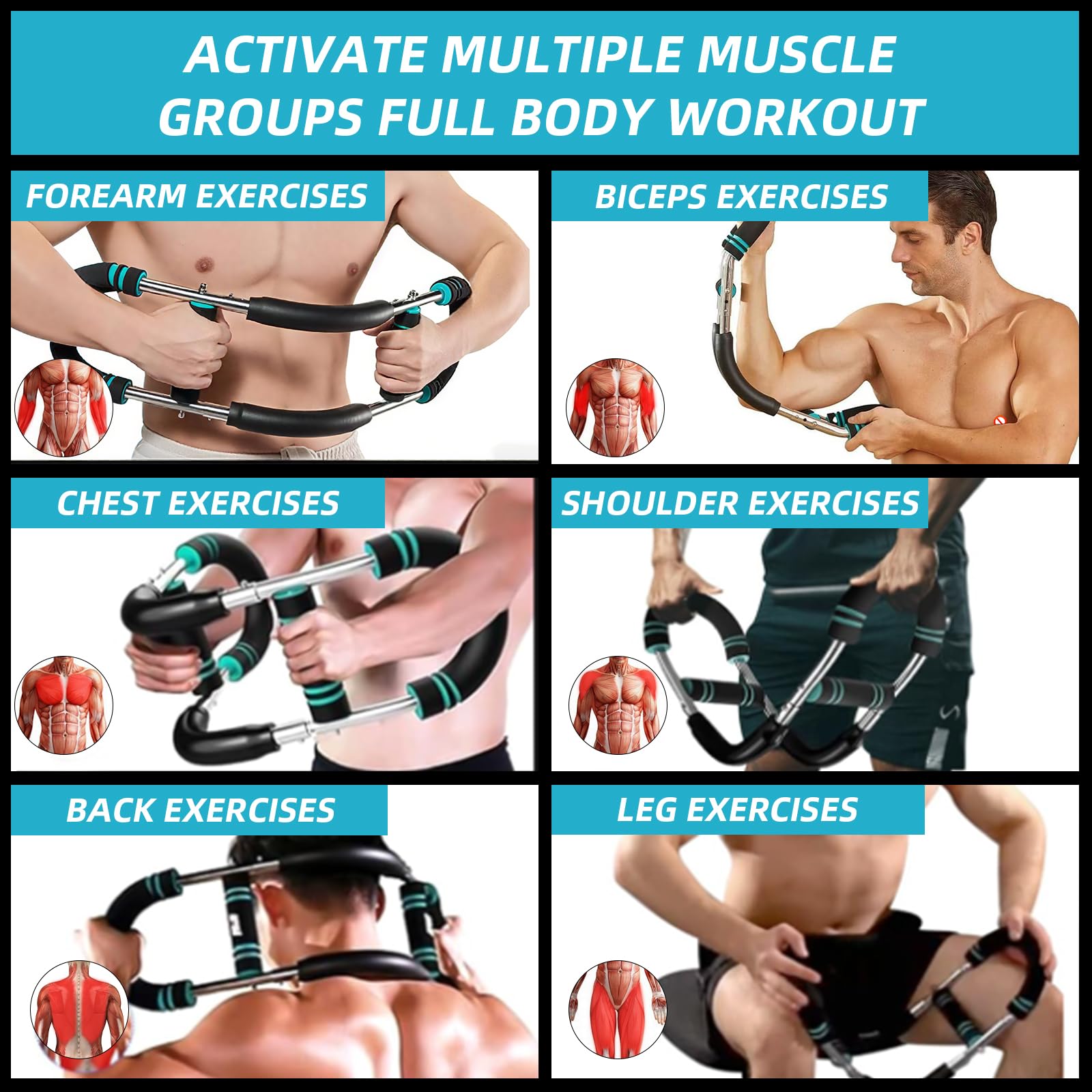 Flybird 2-in-1 Twister Arm Trainer Ab Roller Wheel, Adjustable