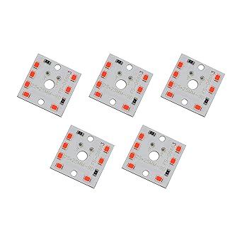 Electronic Spices DC 7W RED MCPCB B22 Led Raw Material For Led Bulb Light Bulbs Pack of 5