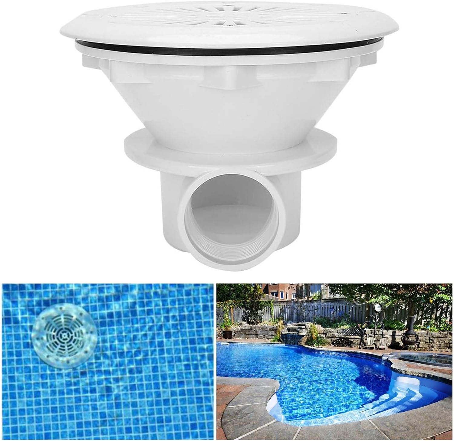 取り外し可能なアンチログスイミングプール排水口カバー耐食性プールアクセサリーメンテナンスとクリーニングが簡単にすぐにスイミングプール