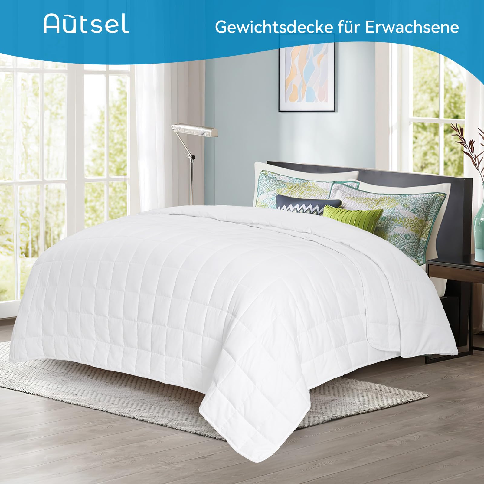 Gewichtsdecke 7kg 135x200cm 100% Baumwolle für Erwachsene tiefen Schlaf Anti Stress Therapiedecke