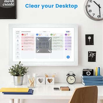 TechKen Monitor Wall Mount for Most 14-27 Smart Digital Calendars & Displays, Max VESA 100x100mm Universal Low Profile Bracket for Digital Calendar, Computer Monitors, RV TVs, 33lbs Capacity Black