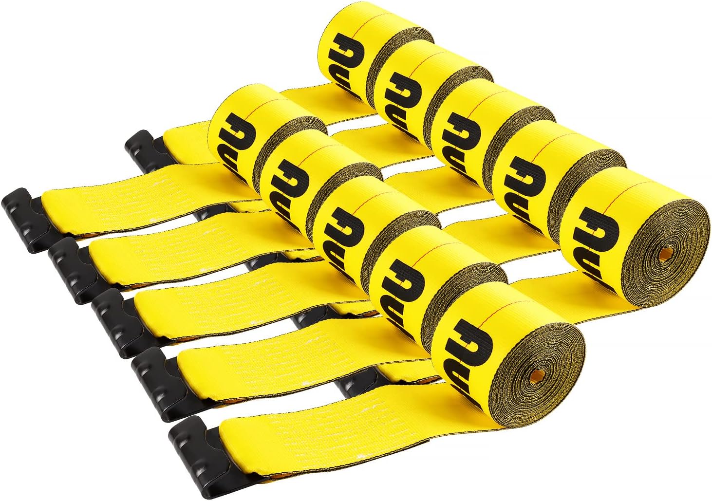 Autofonder 4" x30' Winch Straps with Flat Hook Flatbed Tie