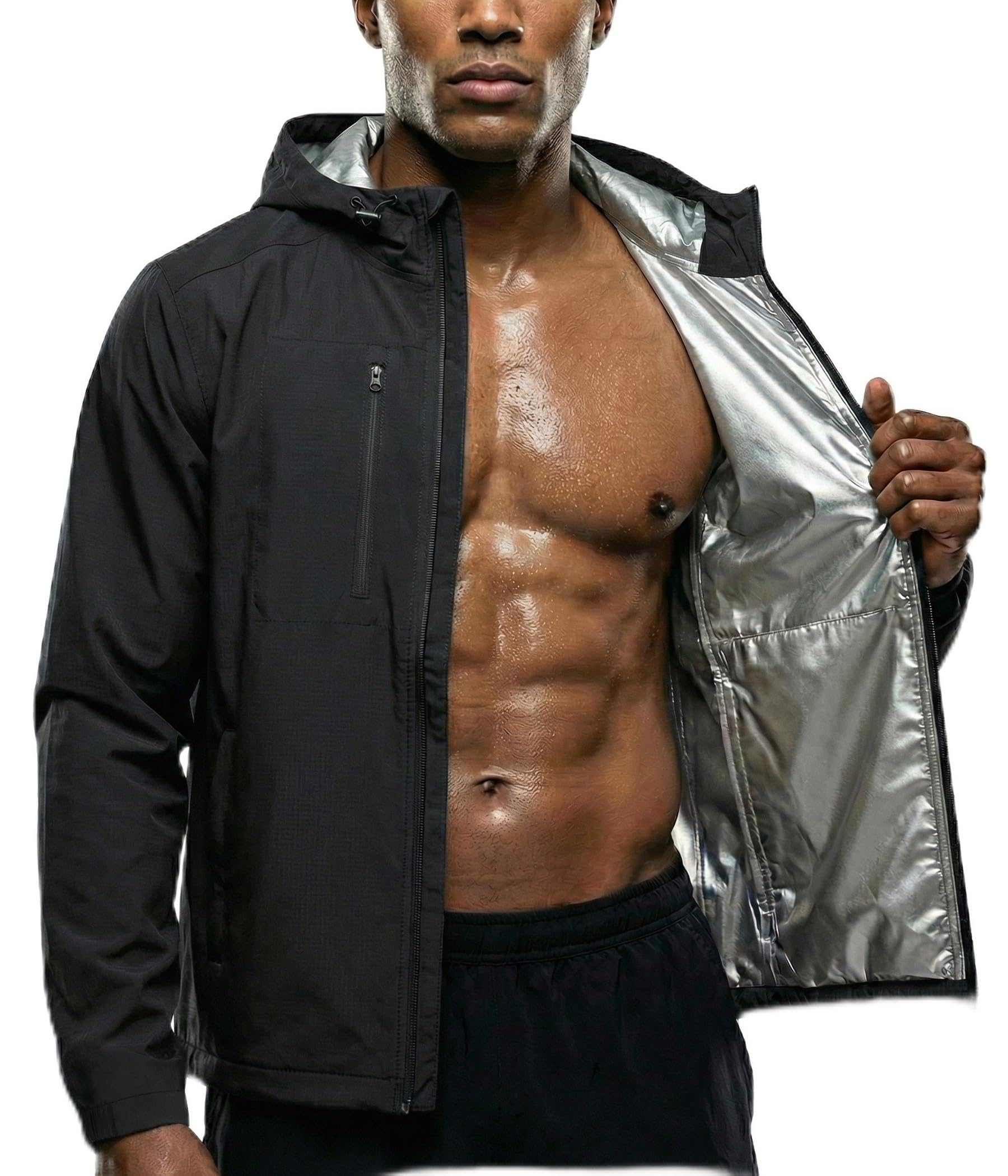Junlan Sauna Suit for Men - Sweat Suit Sauna Jacket for Gym Workout-image-40