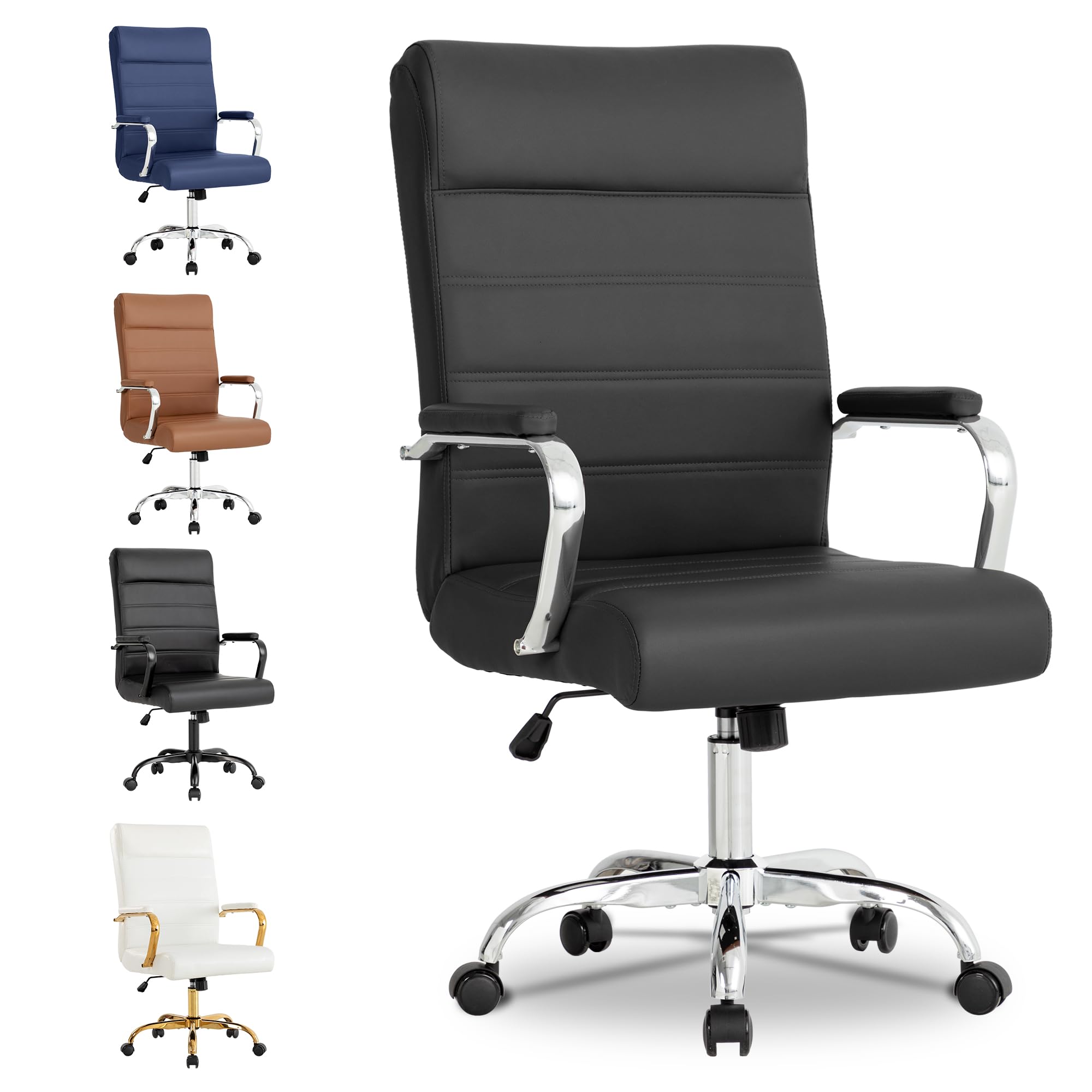 BOWTHY Office Desk Chair,Modern Leather Conference Room Chairs,High Back Ergonomic Home ofiice Chair,Adjustable Height Swivel Executive Computer Chair