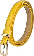 sourcing map PU Single Buckle Lady Thin Belt