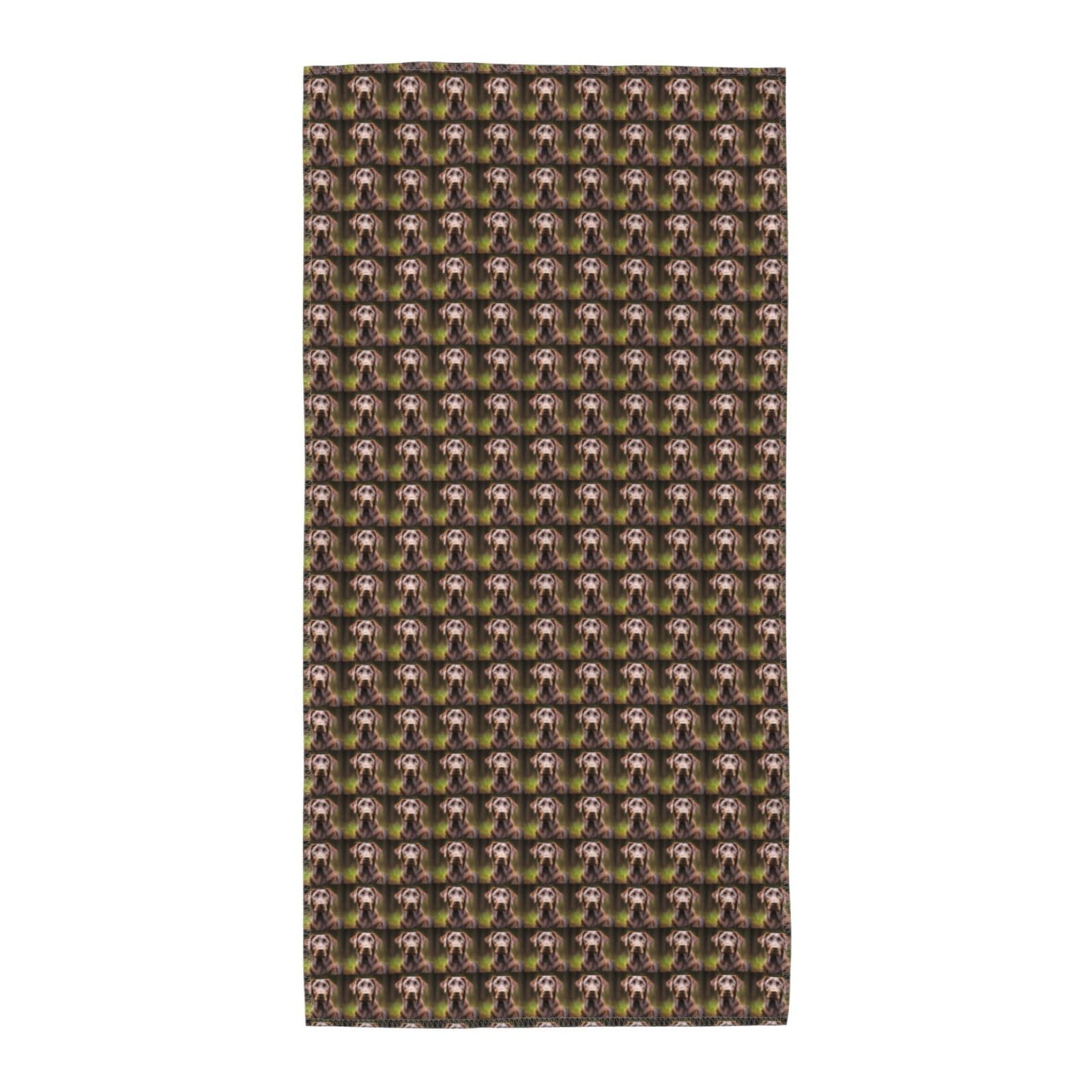 Oazcvbnn Unisex Black Brown Labrador Retriever Print Extra Long Beach Towel Soft Comfortable Quick-Dry Gym Hiking Picnics Swimming