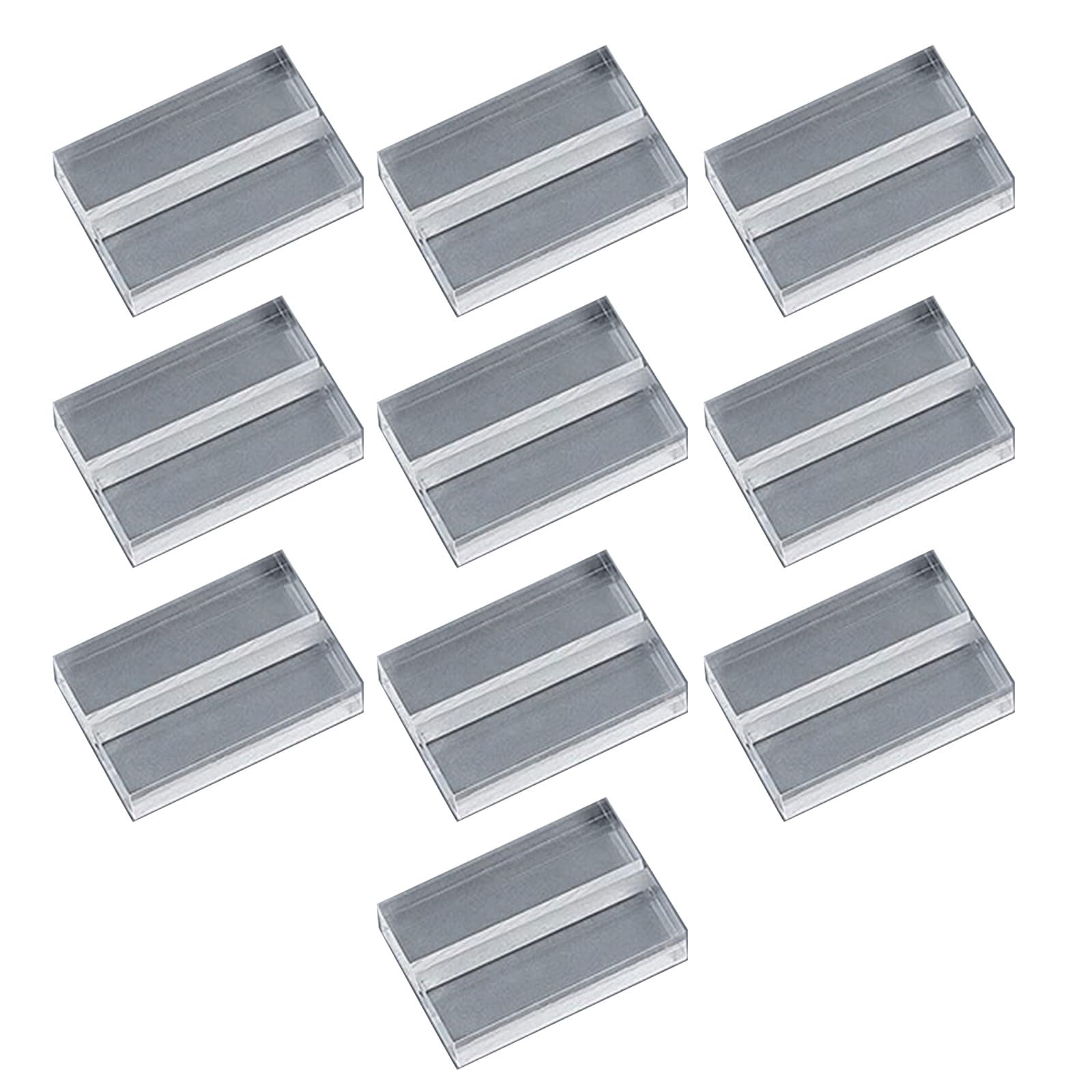 YWLUUOO Of 10 Acrylic Place Cards Holders Small Sign Stands Exhibition Display Stand for Wedding and Exhibition Displays Acrylic Table Number Holders