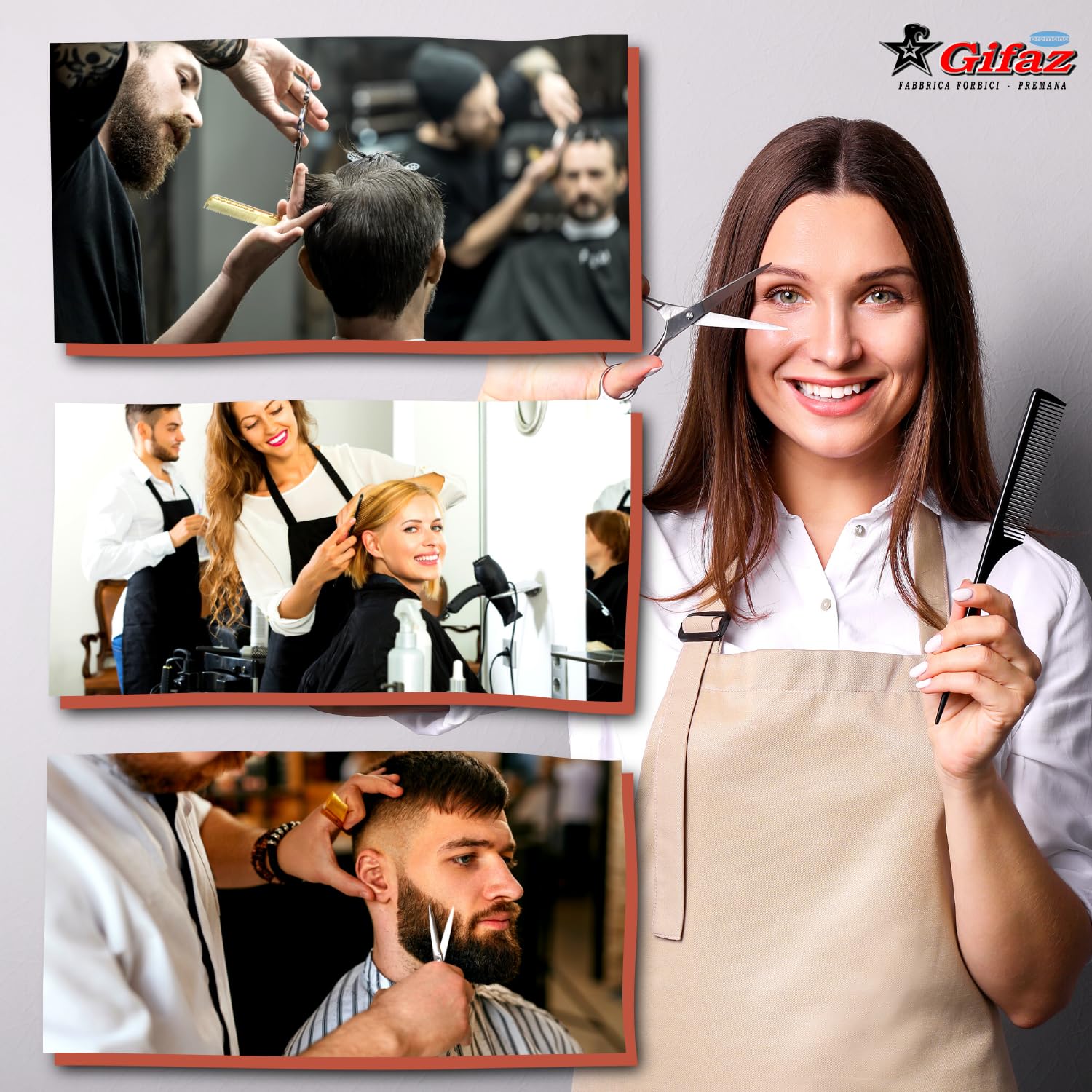 Tijeras para peluquería de 5 dientes – Acero inoxidable
