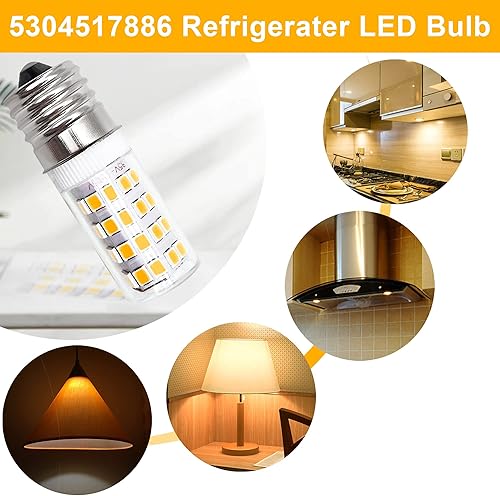 Miniatura 7 de LCMLA Bombilla LED 5304517886 E17 de 38 W reemplaza 5304498578 KEI D28a 7297114000 7241552801 5304495326 compatible con refrigerador Frigidaire