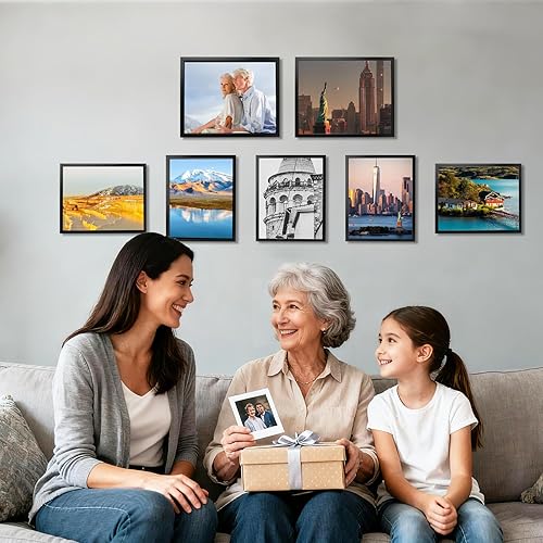 Miniatura 5 de Framenow Portarretratos de 16 x 20 pulgadas, paquete de 2 marcos de fotos de vidrio resistente a los golpes, vertical y horizontal, para colgar en