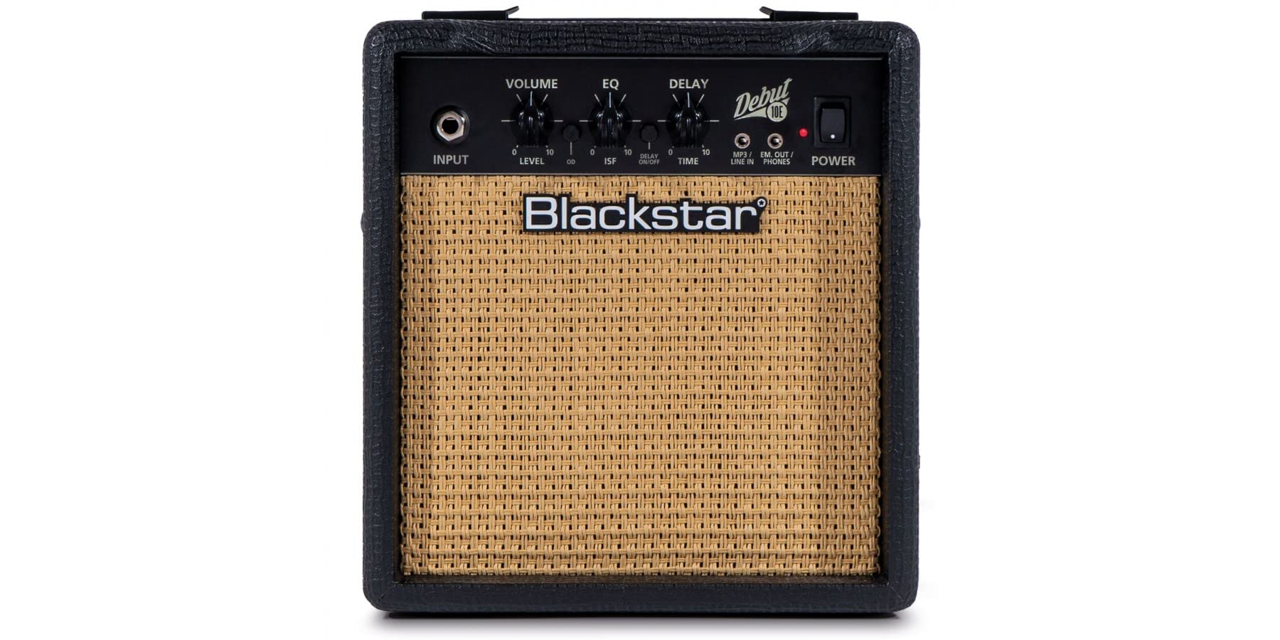 Blackstar Debut 10E - Amplificatore per chitarra elettrica per principianti con effetto ritardo, ingresso cuffie da 10 Watt, riproduzione MP3 (nero)