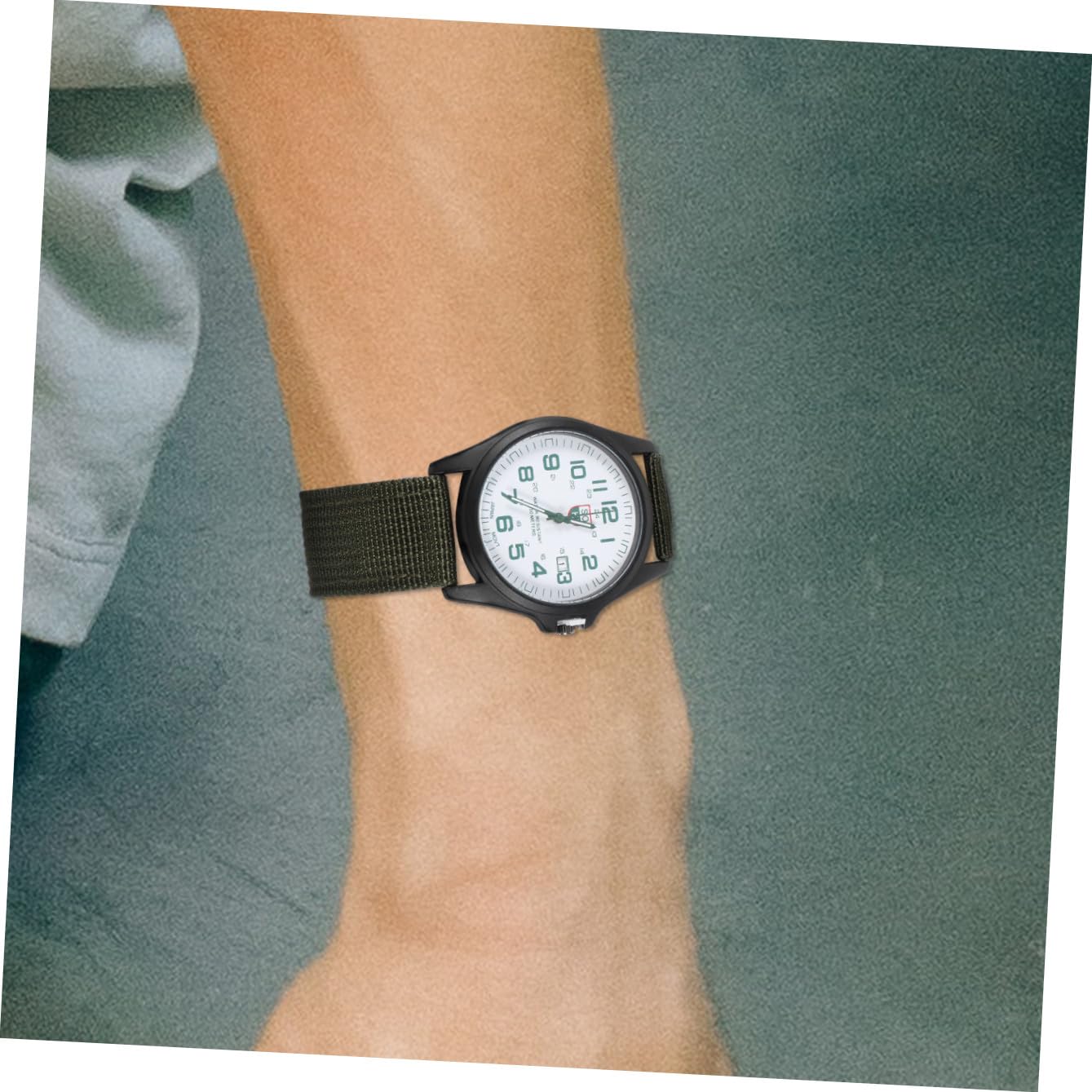 ibasenice Orologio da Polso da Uomo al Quarzo Calendario, Cinturino in Nylon Intrecciato, Design Tattico Sportivo per Quotidiano e Attività all'Aperto