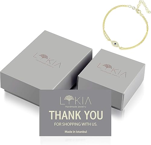 Miniatura 8 de LYKIA Gargantilla de plata de ley 925 chapada en oro de 18 quilates con circonita Cadena colgante de protección para mujer, viene con una hermosa