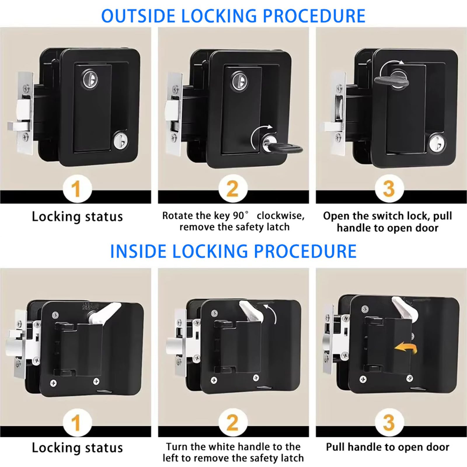 Porta del rimorchio Resistente alle intemperie Facile Installazione con Serratura Accesso rapido remoto