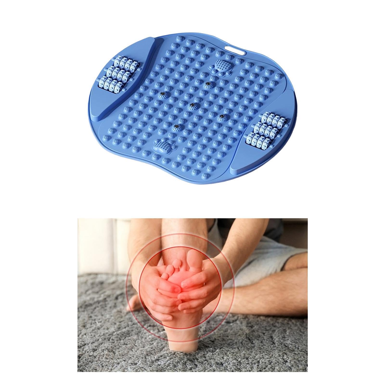Tapis de Massage pour les Pieds Coussin d'Acupression pour Exercices des Pieds Plaque Stimulante en TPE Robuste et Confortable Petit, Bleu
