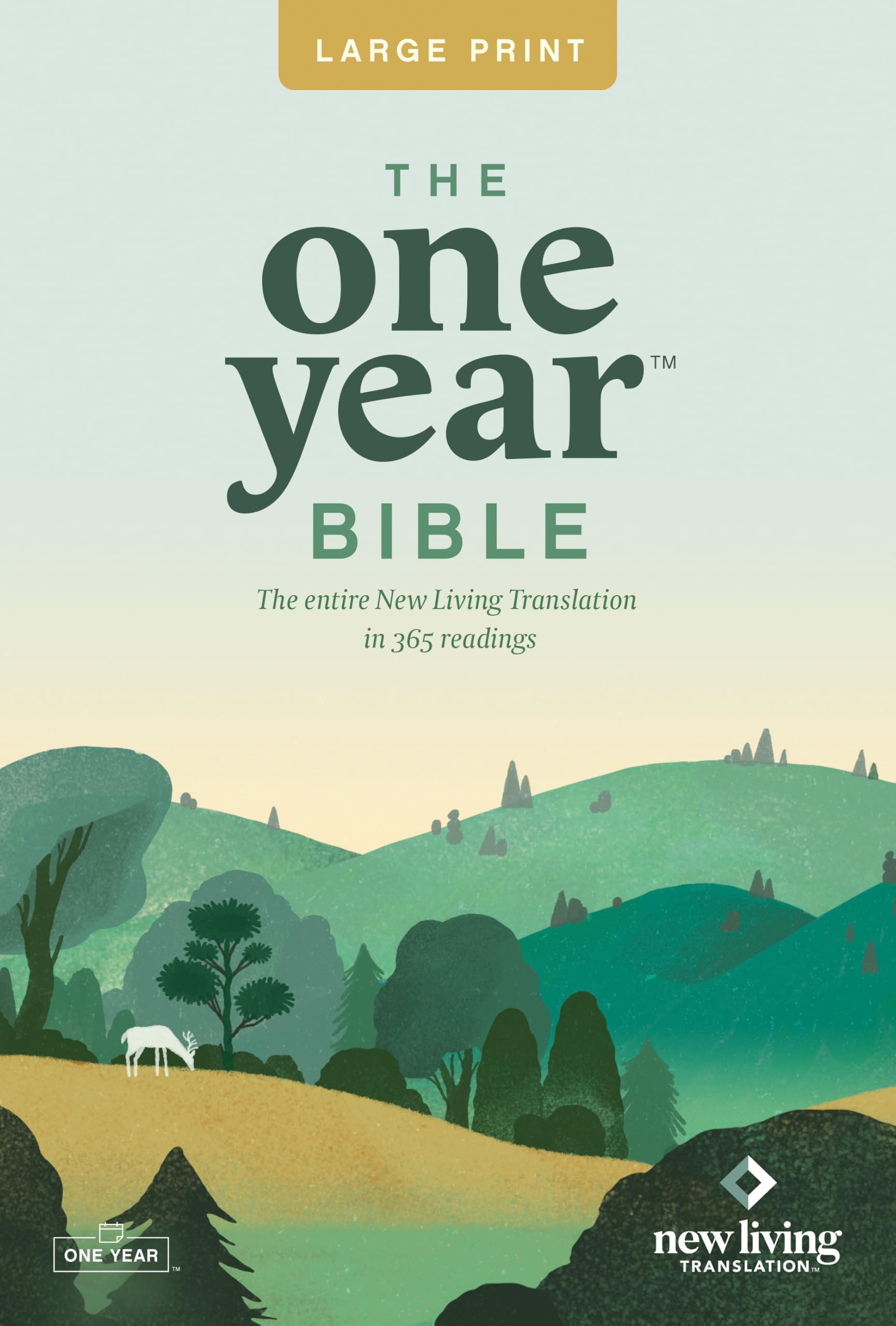 The One Year NLT Large Print Thinline Bible (Softcover): The Entire Bible in 365 Readings in the Clear and Trusted New Living Translation