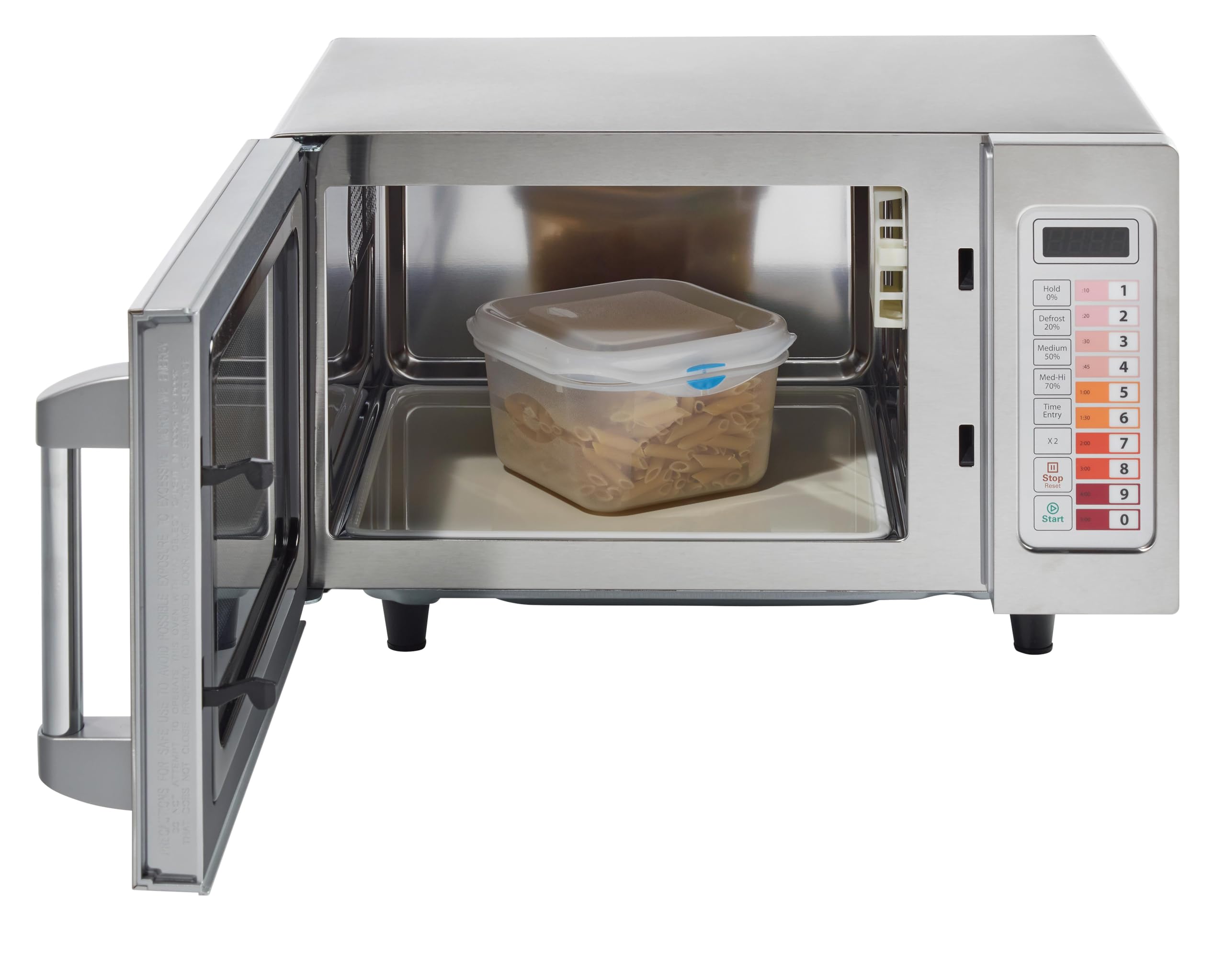 METRO Professional Micro-ondes GMW1125, Inox, 51.1 x 43.2 x 31.1 cm, 1000 W, 25 L, 100 Programmes, Minuterie 60 minutes, Commande tactile, Argenté