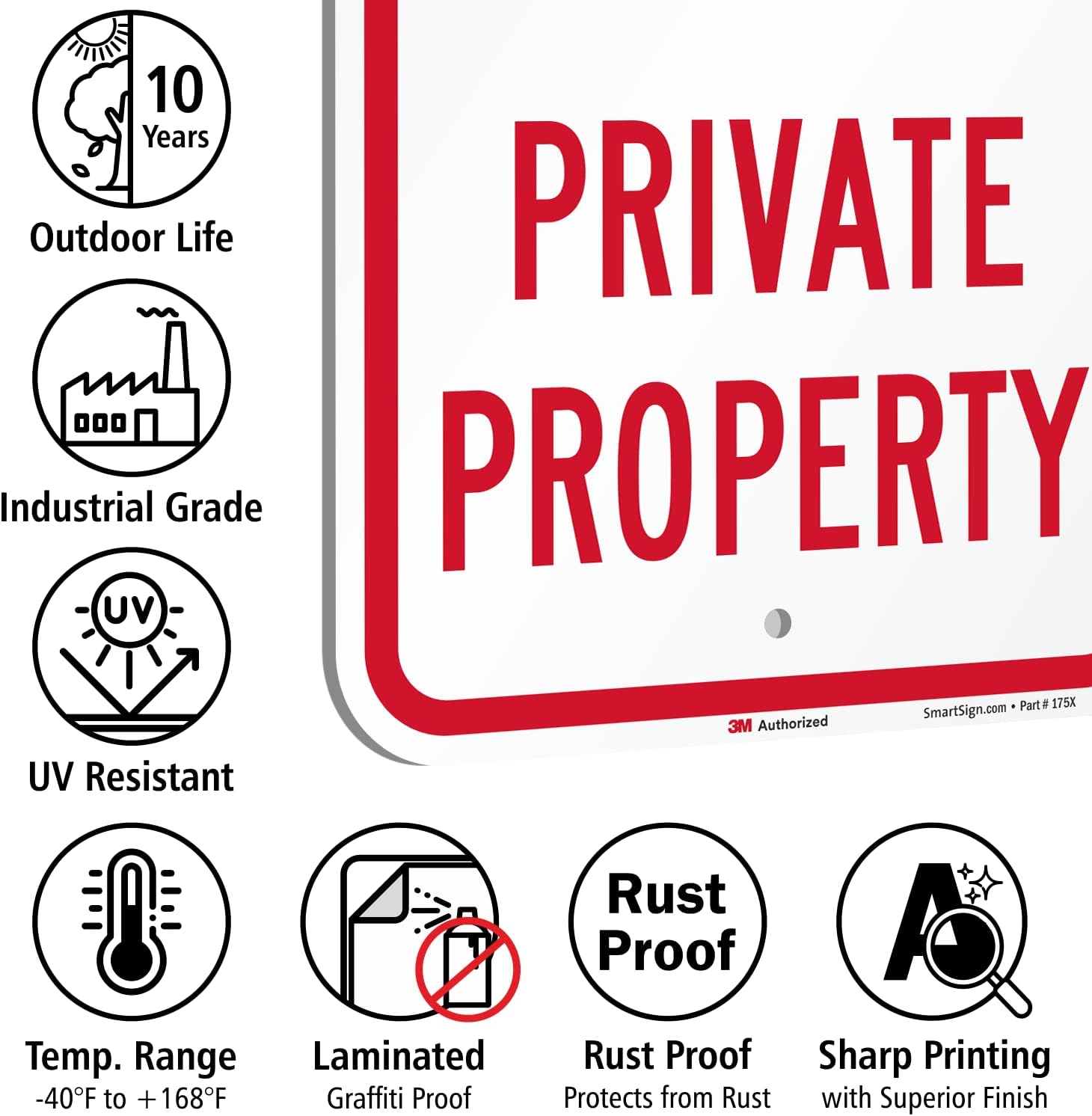 SmartSign - K-1667-EG-12x18-D2 "No Parking - Private Property" Sign | 12" x 18" 3M Engineer Grade Reflective Aluminum