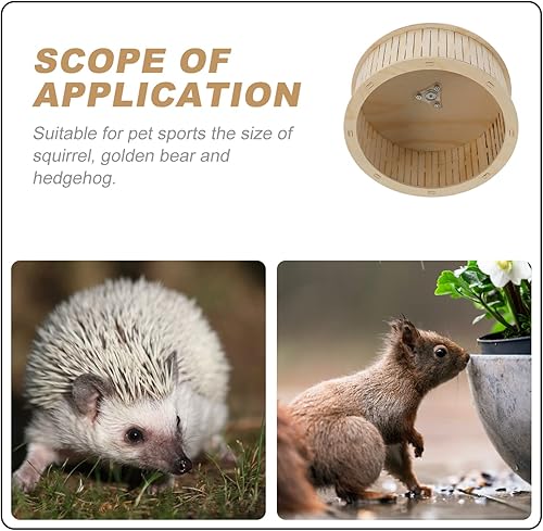 Miniatura 9 de balacoo Rueda de ejercicio silenciosa material de madera de calidad para hámster Chinchilla ardilla