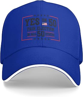 Yes On 50 Fair Election in All 50 States Hat Political Campaigns Golf Hats for Mens Women