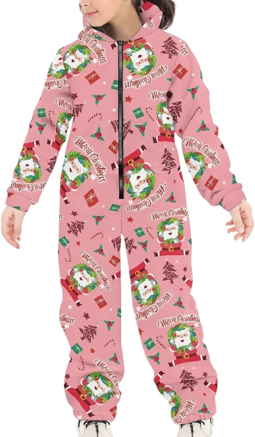 Girls Jumpsuits Kids Christmas Party Clothes Casual Long Sleeve Onesie Romper for Girls Party Costume 6-16T