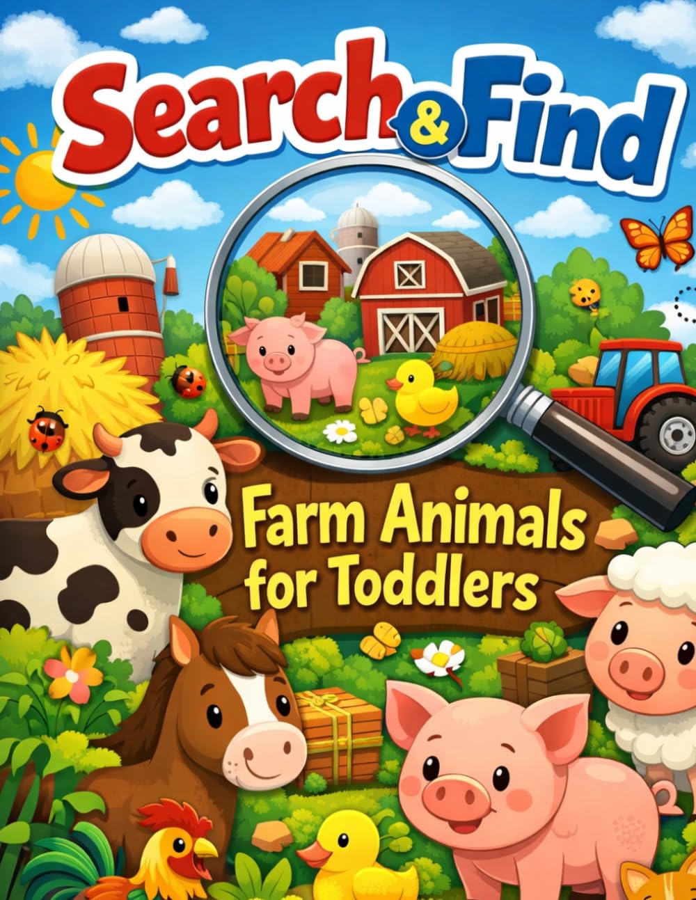 I Spy Farm Animals for Toddlers: A Fun Search & Find Picture Book for Kids Ages 2–4
