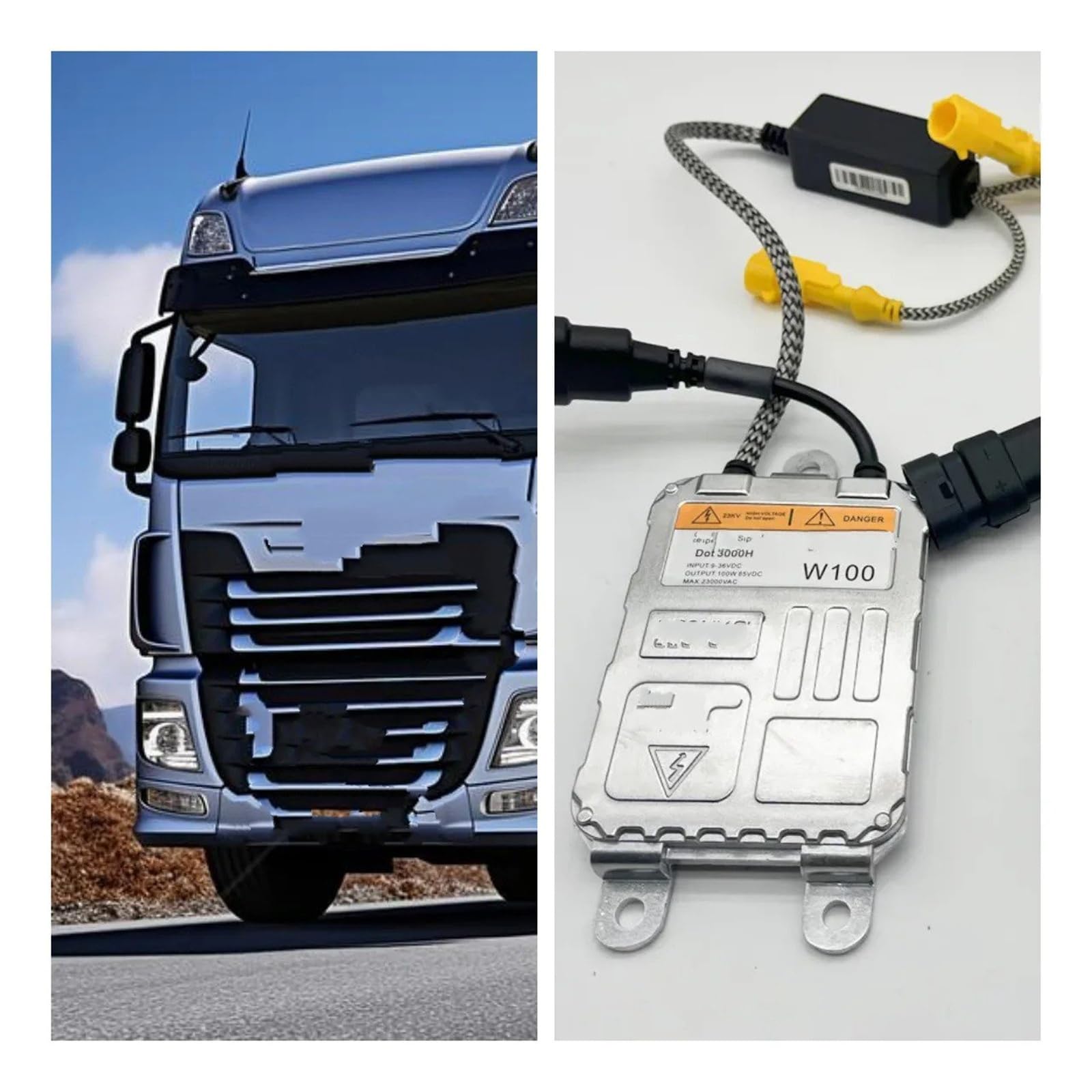 Xenon Ballast Hid Lámpara Faro Xenón 2025 AC 100W Kit Balasto HID Bombilla Luz Coche 12V 24V H1 H3 H7 H11 9005 9006 4300k 6000k 8000k Auto(6000K,H7)