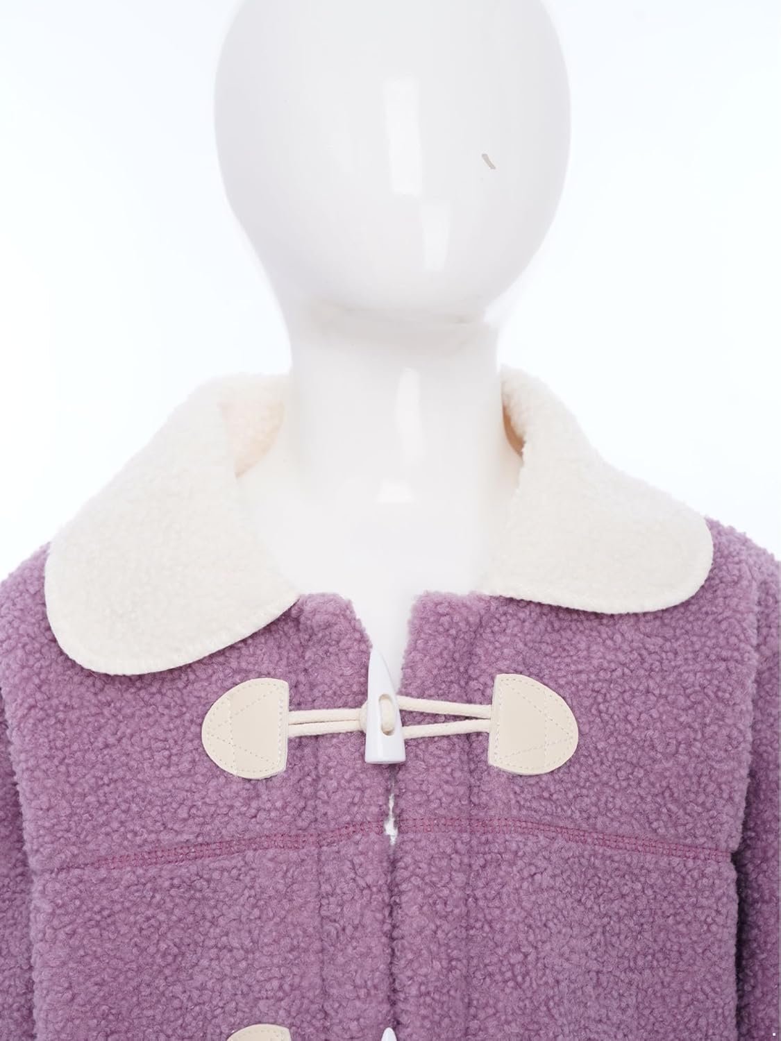 YiZYiF Casual Overcoat for Girls Warm Fleece Jacket with Pocket Thicken Outerwear Long Sleeve Winter Dress Coat