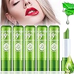 LZYLLS 6 Pack Aloe Vera Lipstick,Long Wear Nourishing Lip stick,Waterproof Moisturizing Color Changing Lip Balm Lipstick,Lip Gloss,Magic Temp Color Change Matte Lip Gloss Makeup