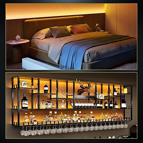 Miniatura 3 de EverBright - Tira de luces LED impermeable tiras de luz LED flexibles tira de luces LED amarillas de 164 pies 5050SMD 300 LED PCB negro para el