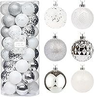 Vista 39 de Every Day is Christmas - Juego de adornos de Navidad de 50 unidades de 2.24 pulgadas (57 mm), juego de adornos inastillables para el árbol de rojo