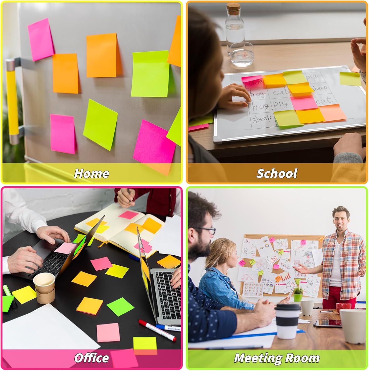 35 Pack Sticky Notes Bulk 3 x 3 In Self Stick Notes Pads Colorful Posted Note in 5 Bright Color Adhesive Paper Memo 75 Sheets/Pad Easy to Post note pad for Office Home School Notebook Wall Door Window - Image 4