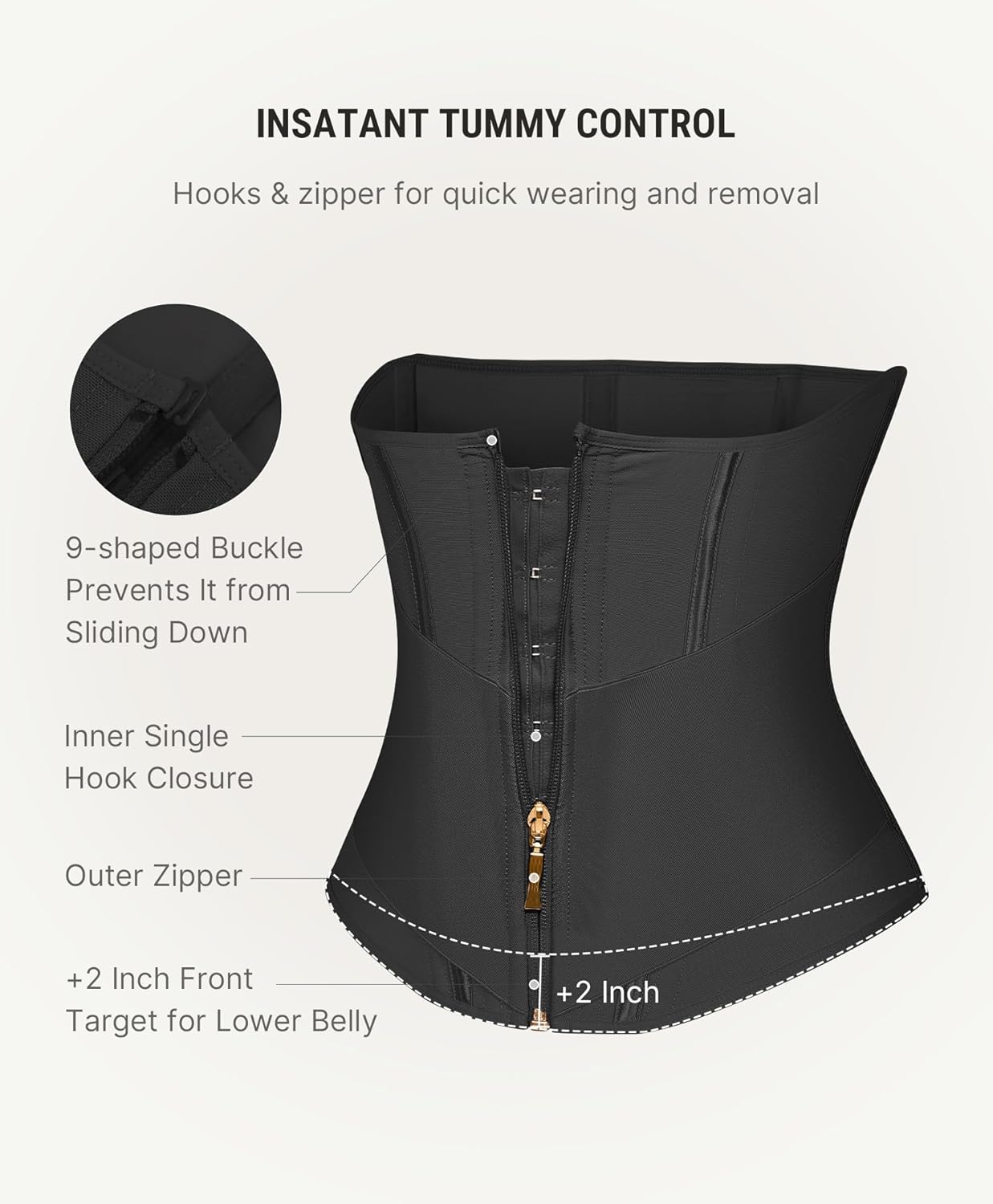 FeelinGirl Waist Trainer for Women Waist Cincher Corset Shapewear Tummy Control Body Shaper Sport Workout Girdle - Image 5