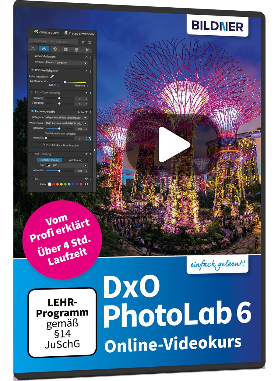 DxO PhotoLab 6 - Online-Videokurs: Die Bildbearbeitungs-Software leicht nachvollziehbar vom Profi erklärt - Gutschein-Code für den Kurs als Stream
