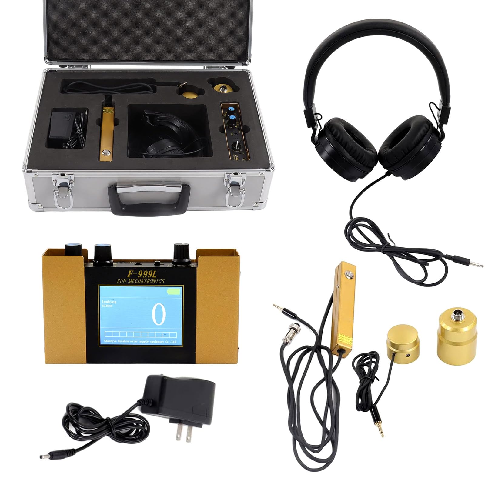 Detector De Fuga De Agua - Sensor De Geófono De Fuga De Agua, Detección De Fugas En Interiores con Auriculares, para Tuberías