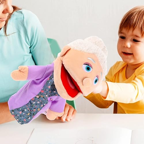 Miniatura 9 de Zerodeko Juguetes de marionetas de mano para contar historias, marionetas de felpa interactivas con boca movible, figuras de juego educativas para