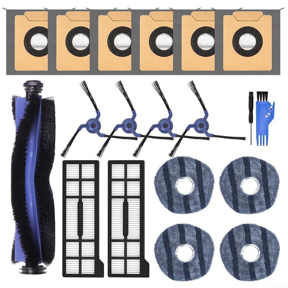 Brosses latérales et sacs compatibles Eufy X10 Pro anti-poussière
