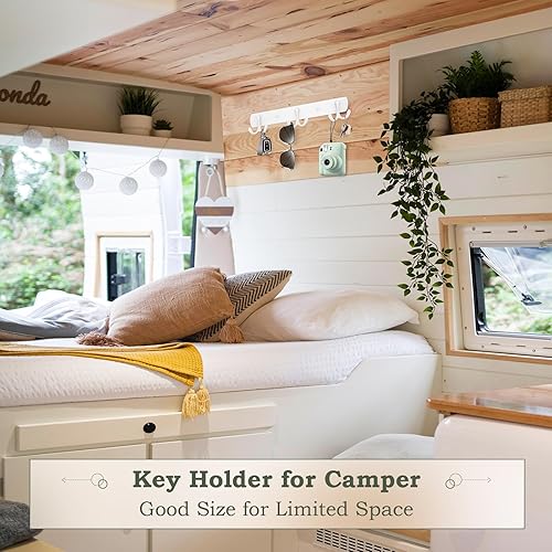 Miniatura 6 de Soporte para llaves de pared, soporte de pared negro con 3 ganchos dobles para llaves, organizador de llaves de metal autoadhesivo para entrada,