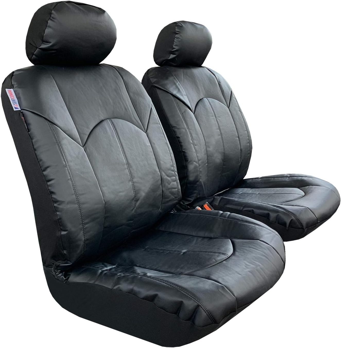 Camo Seat Covers for Trucks Ford F150 Chevy Silverado Dodge Ram 1500 Toyota Tacoma GMC Sierra, Grey Black Universal Fit Camouflage Automotive Front & Split Rear Bench, Airbag Compatible