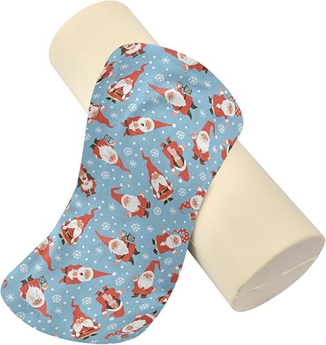 Miniatura 2 de Christmas Dwarfs Blue Bolster Pillow for Couch Cervical Neck Roll Pillow Cover Round Pillow Foam Foam Cylinders Sleep Posture Support