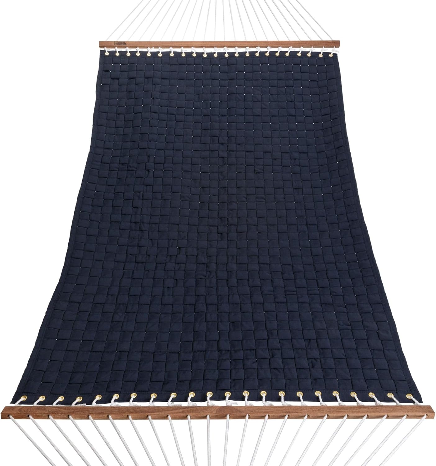 Hatteras Hammocks Navy Soft Weave Hammock with Free Extension Chains & Tree Hooks, Accommodates 2 People, 450 LB Weight Capacity, 13 ft. x 55 in.