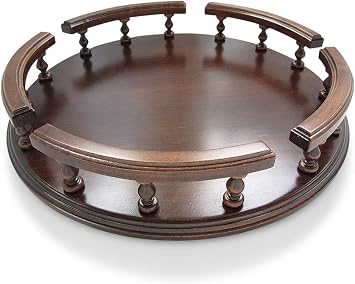 Amish Handcrafted 14" Lazy Susan Turn Table Revolving Solid Wood Brown Maple Table Centerpiece Rotate Condiment Server Swivel
